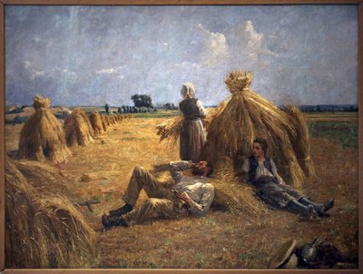 Middag. Maleri av Eugene Damaskus (1844-1899), olje på lerret av Eugene Damas