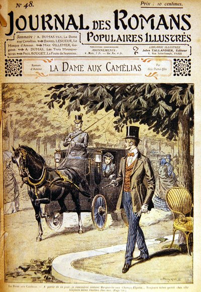 Armand møter Marguerite på Champs-Elysees, illustrasjon for 