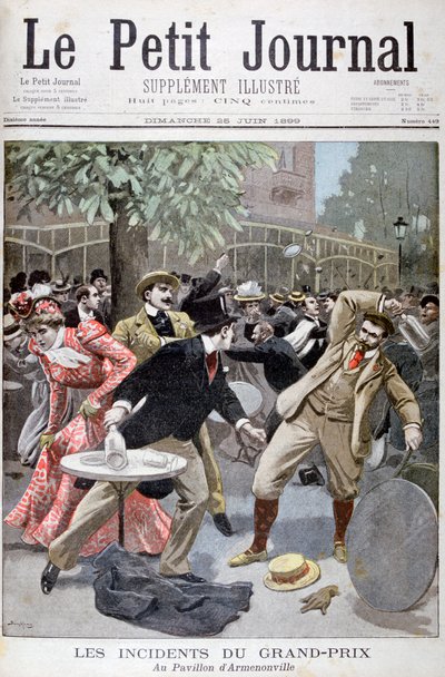 Hendelse ved Grand-Prix, Pavilion dArmenonville, Frankrike, 1899. av Eugene Damblans