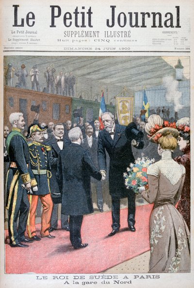 Besøket av den svenske kongen i Paris, 1900. av Eugene Damblans