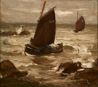 Racing langs kysten (olje på lerret) av Eugene Dekkert
