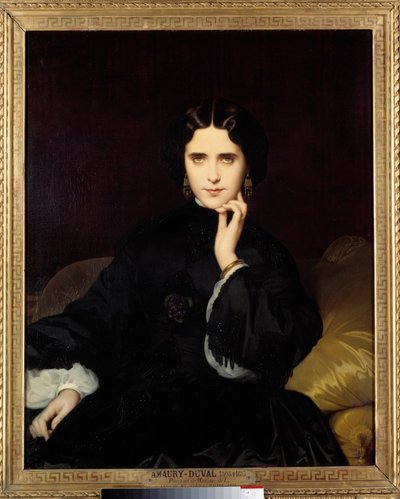 Portrett av Madame de Loynes (1837-1908) Hun hadde en viktig litterær og politisk salong. Maleri av Eugene Amaury-Duval (1808-1885) 1862 Søn. 0,82x1m. Paris, Musee d