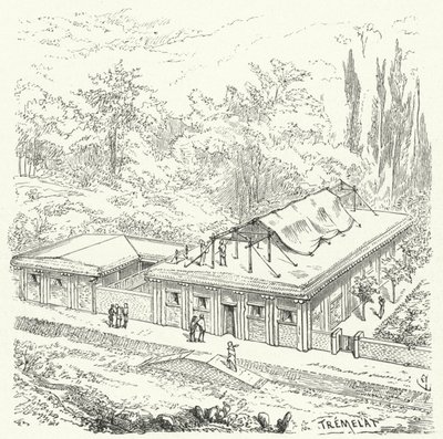 Gamle assyriske boliger av Eugene Emmanuel after Viollet le Duc