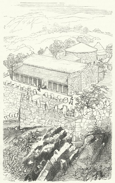 Huset til en pelasgisk adelsmann av Eugene Emmanuel after Viollet le Duc