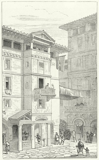 Gate i det gamle Roma av Eugene Emmanuel after Viollet le Duc
