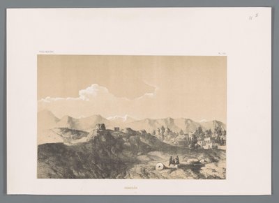 Utsikt over Hamadan Hamadân (tittel på objekt) Persiske landskap (serietittel) Perse modern (serietittel) av Eugene Flandin
