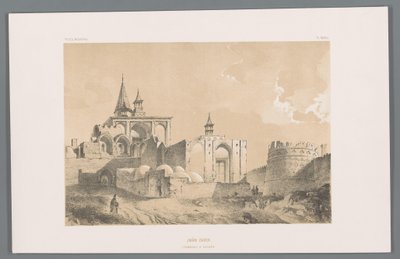 Imamzadeh-graven i Kashan Imâm zadeh (tombeau a Kachân) (tittel på objekt) Persiske landskap (serietittel) Perse modern (serietittel) av Eugene Flandin