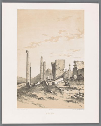 Ruinene av Persepolis Persepolis (tittel på objekt) Persiske landskap (serietittel) Perse modern (serietittel) av Eugene Flandin