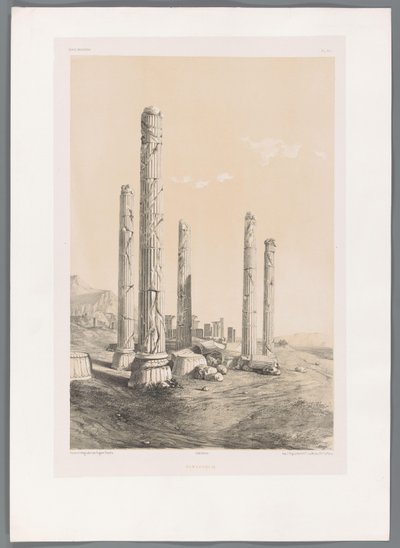 Ruinene av Persepolis Persepolis (tittel på objekt) Persiske landskap (serietittel) Perse modern (serietittel) av Eugene Flandin