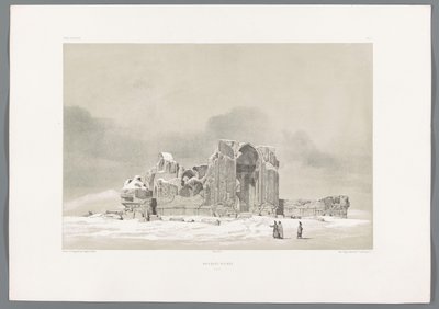 Ruin av den blå moskeen i Tabriz i Iran Moskéruine Tabriz (tittel på objekt) Persiske landskap (serietittel) Perse modern (serietittel) av Eugene Flandin
