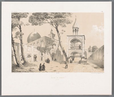 Vank-katedralen i Isfahan Eglise de Djoulfa Ispahan (tittel på objekt) Persiske landskap (serietittel) Perse modern (serietittel) av Eugene Flandin