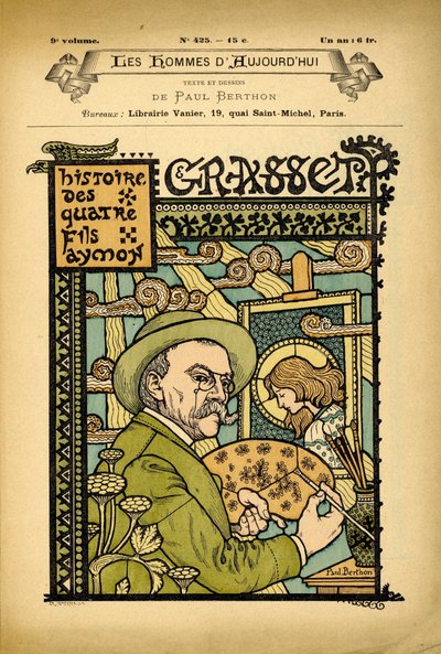 Omslag til The Men of Today, nummer 425, illustrasjon av Paul Berton (1872-1909): Art, Art Nouveau - Painters artists, Grasset Eugene (1845-1917) av Eugene Grasset