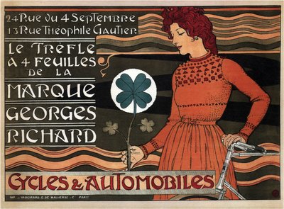 Sykler og biler Georges Richard, 1899 av Eugene Grasset