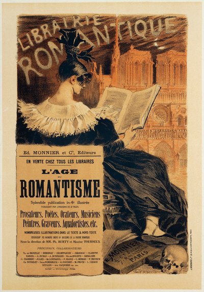 Romantisk bokhandler, plakat av Eugene Samuel Grasset av Eugene Grasset