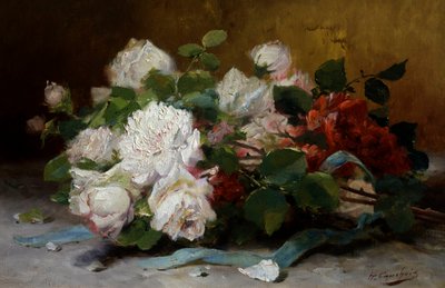 Rosebuketten. Maleri av Eugene Henri Cauchois (1850–1911). Privat samling. av Eugene Henri Cauchois