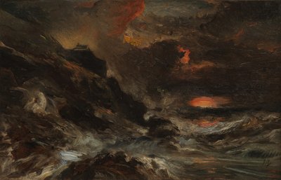 En storm utenfor Normandiekysten, sannsynligvis 1850-tallet. av Eugene Isabey