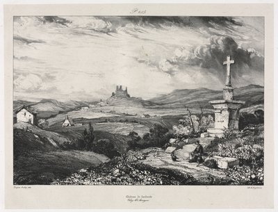 Larderole Castle, 1832. av Eugene Isabey
