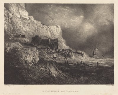 Omgivelsene rundt Dieppe av Eugene Isabey