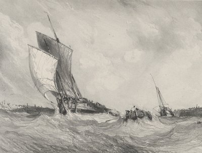 Tilbake til havnen, 1833. av Eugene Isabey