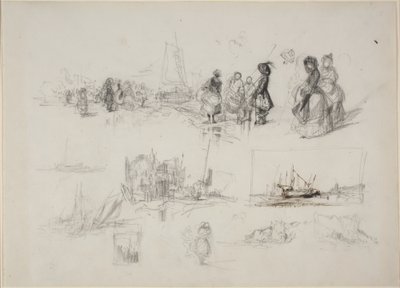 Seaside Studies av Eugene Isabey
