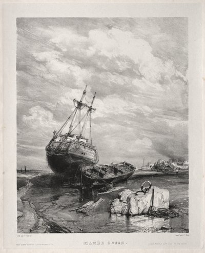 Seks marinesoldater: lavvann av Eugene Isabey