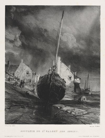 Six Marines: Souvenir fra Saint Valéry sur Somme av Eugene Isabey