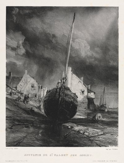 Six Marines: Souvenir fra Saint Valéry sur Somme av Eugene Isabey