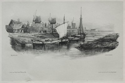 Suvenirer: Canal Bank, 1832. av Eugene Isabey