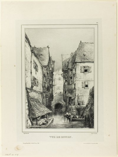 Utsikt over Rouen av Eugene Isabey