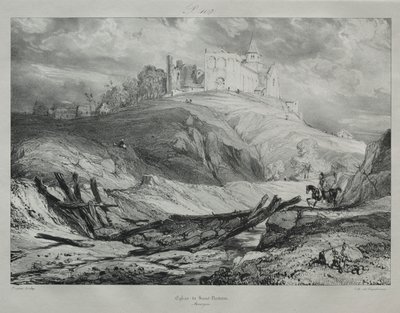 St. Nectaire-kirken. av Eugene Isabey