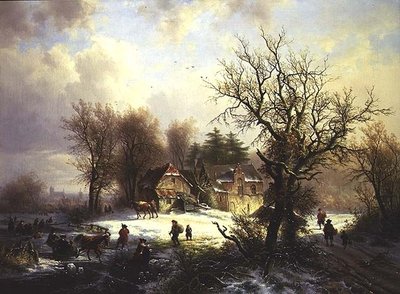 Vinterlandskap av Eugene Joseph Verboeckhoven