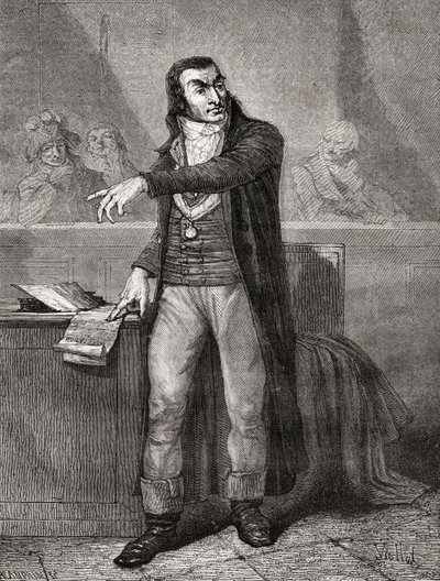 Antoine Quentin Fouquier-Tinville (1746-95), gravert av Blanpain av Eugene Joseph Viollat
