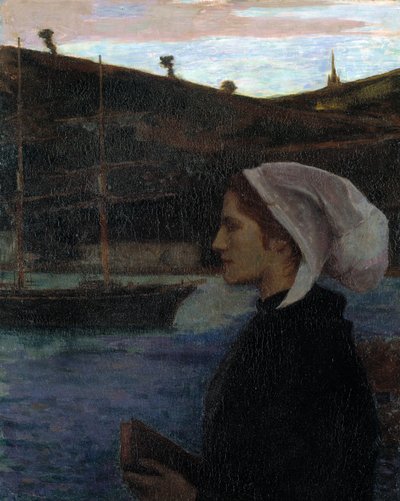 En bretonsk søndag, ca. 1890. av Eugene Laurent Vail