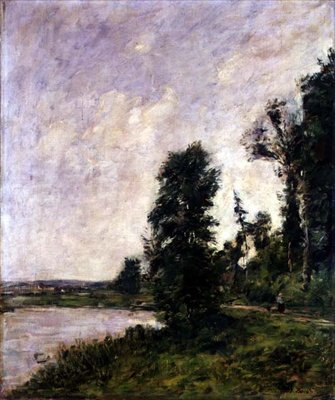 Langs Touques, ca. 1890-91 (olje på lerret) av Eugene Louis Boudin