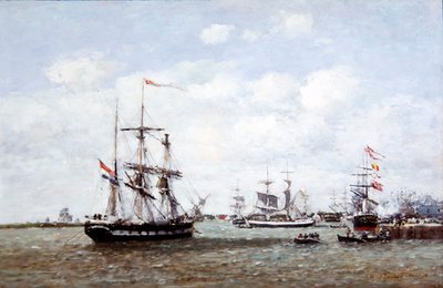 Antwerpen, havnen av Eugene Louis Boudin