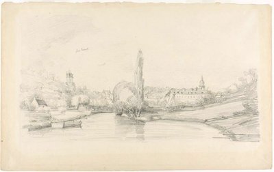 Kanalscene nær Brussel av Eugene Louis Boudin