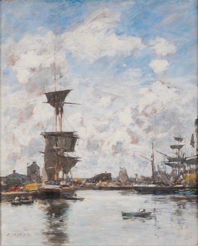 Deauville. The Basin, 1884. av Eugene Louis Boudin