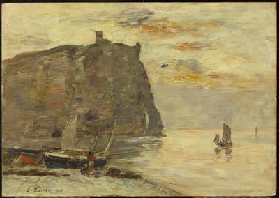 Klipper ved Etrétat, 1894 av Eugene Louis Boudin