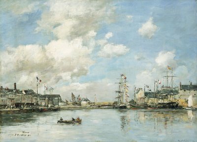 Fecamp, bassenget, 1892 av Eugene Louis Boudin