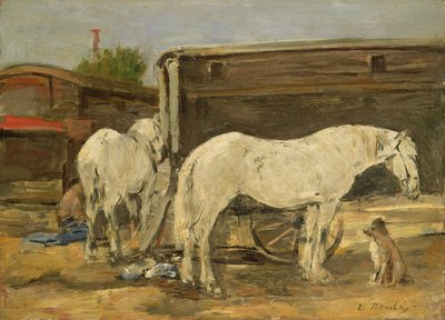 Gypsy Horses, ca. 1885-90 av Eugene Louis Boudin