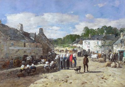La Fete, ca. 1865 av Eugene Louis Boudin