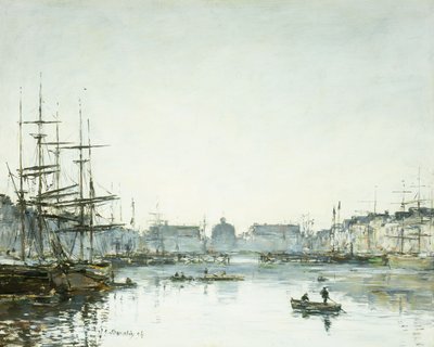 Le Havre, handelsbassenget, 1894 av Eugene Louis Boudin