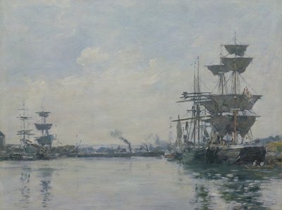 Le Havre, skip i et basseng av Eugene Louis Boudin