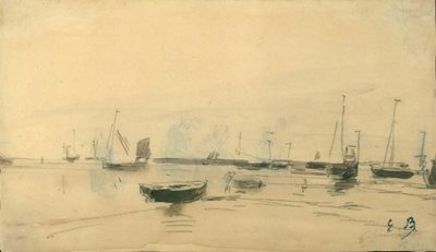 Marine Scene recto, 1870-85. av Eugene Louis Boudin