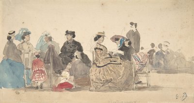 På stranden, 1865. av Eugene Louis Boudin