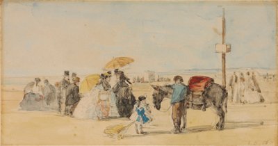 På stranden, 1866 av Eugene Louis Boudin
