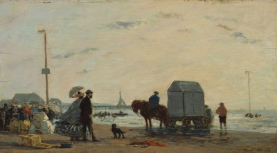 På stranden i Trouville, 1863. av Eugene Louis Boudin