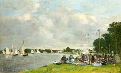 Regatta i Argenteuil, 1866. av Eugene Louis Boudin