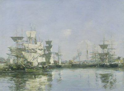 The Basin at Deauville, ca. 1880-85 av Eugene Louis Boudin