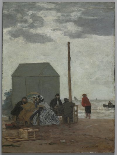 Stranden ved Deauville, 1864. av Eugene Louis Boudin